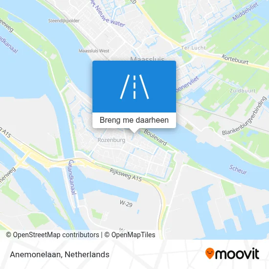 Anemonelaan kaart