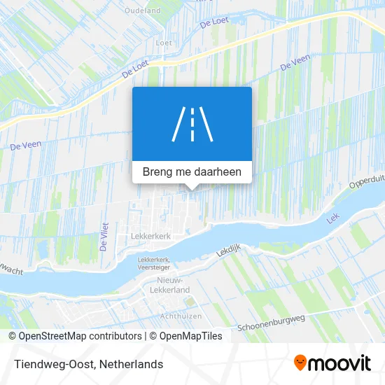 Tiendweg-Oost kaart