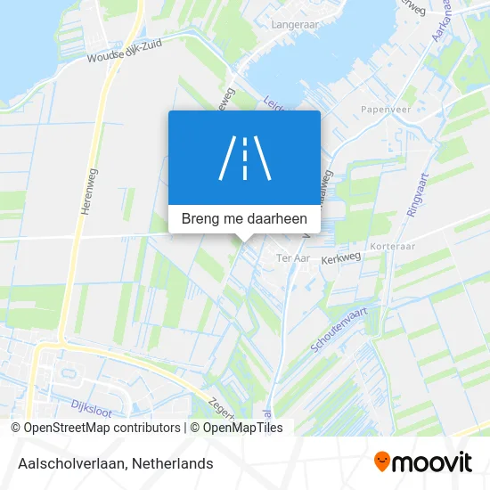 Aalscholverlaan kaart
