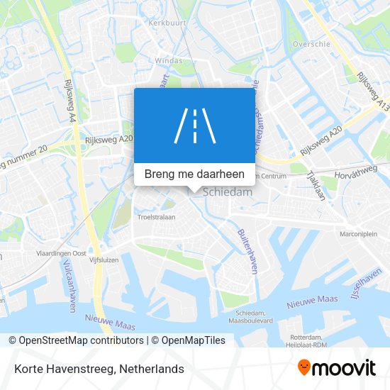 Korte Havenstreeg kaart
