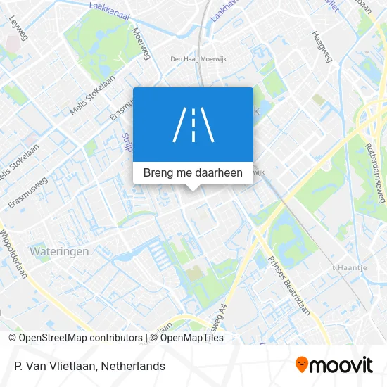 P. Van Vlietlaan kaart