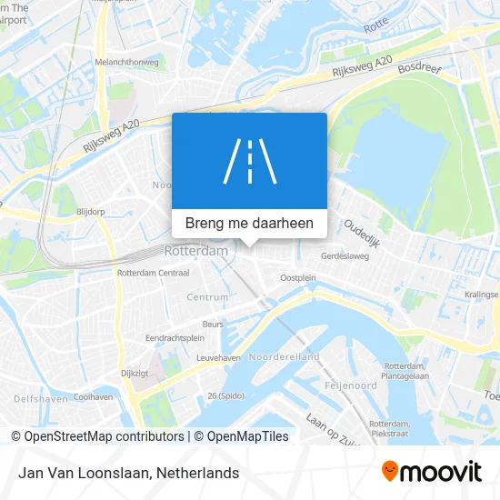 Jan Van Loonslaan kaart