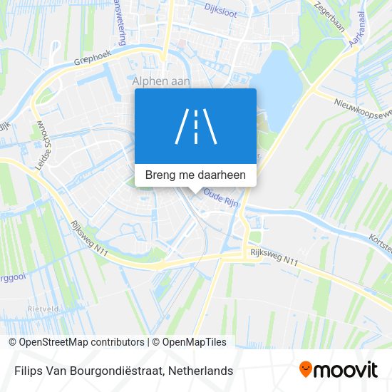 Filips Van Bourgondiëstraat kaart