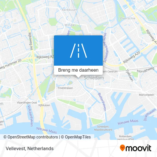 Vellevest kaart