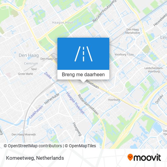 Komeetweg kaart