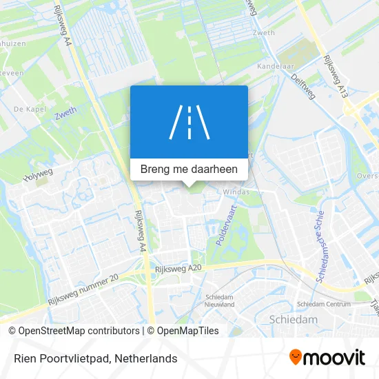 Rien Poortvlietpad kaart