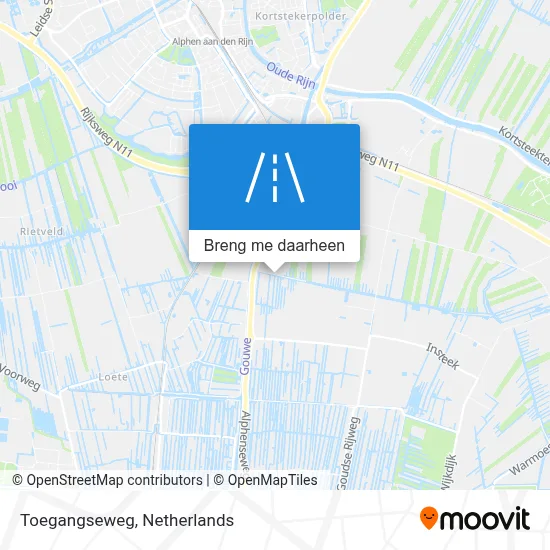 Toegangseweg kaart