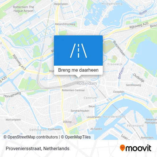 Proveniersstraat kaart