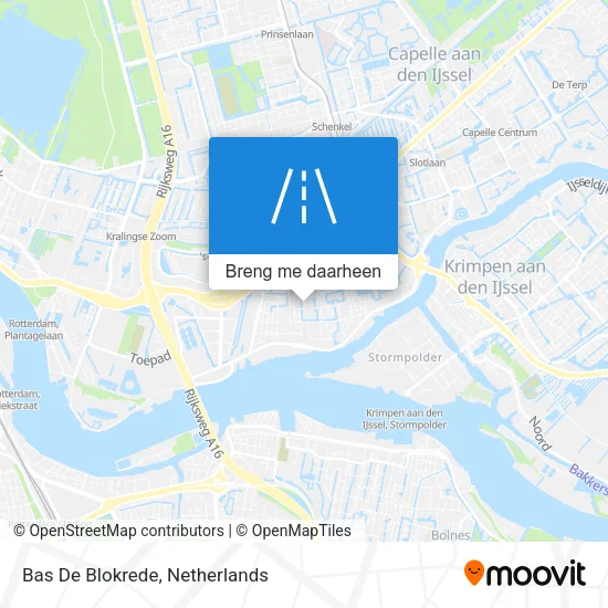 Bas De Blokrede kaart