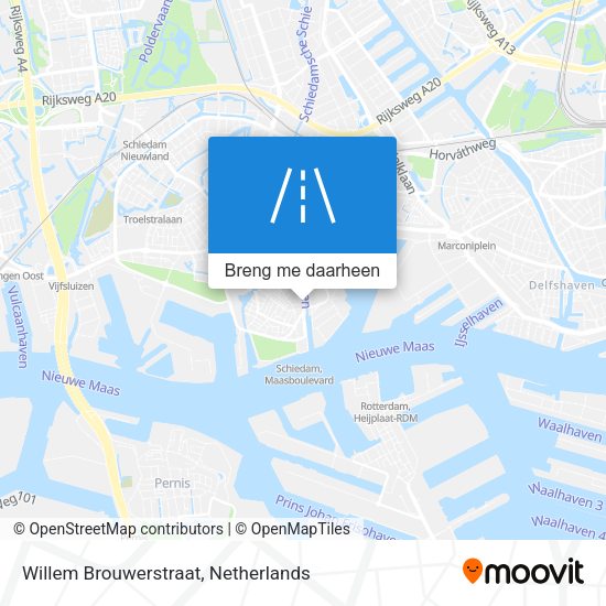 Willem Brouwerstraat kaart