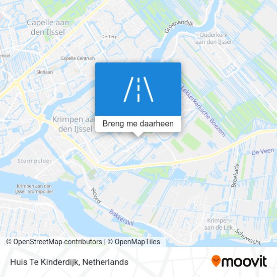 Huis Te Kinderdijk kaart