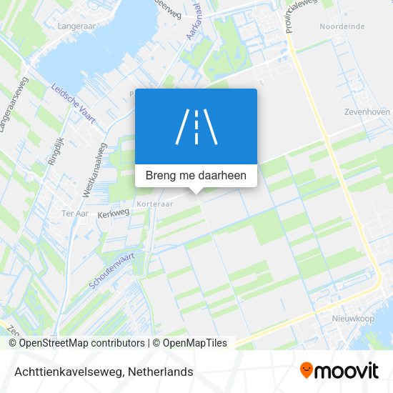 Achttienkavelseweg kaart