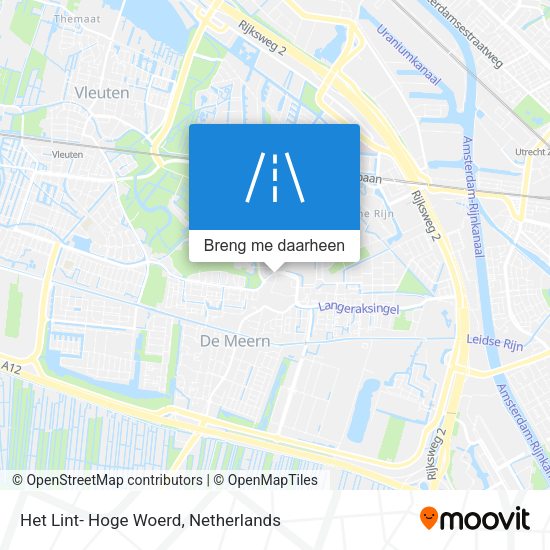 Het Lint- Hoge Woerd kaart