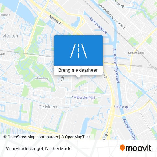 Vuurvlindersingel kaart
