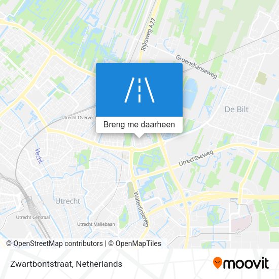 Zwartbontstraat kaart