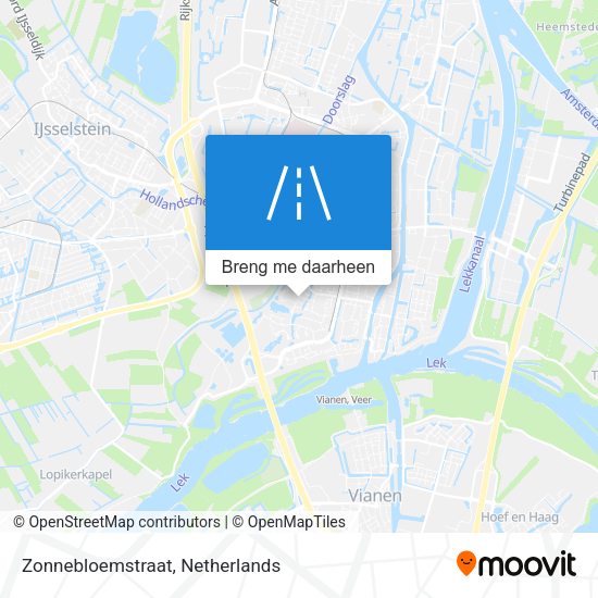 Zonnebloemstraat kaart