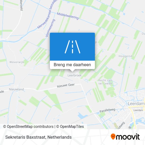 Sekretaris Baxstraat kaart