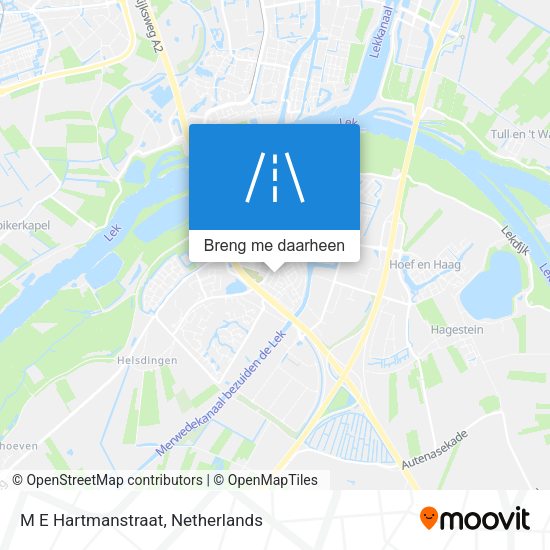 M E Hartmanstraat kaart