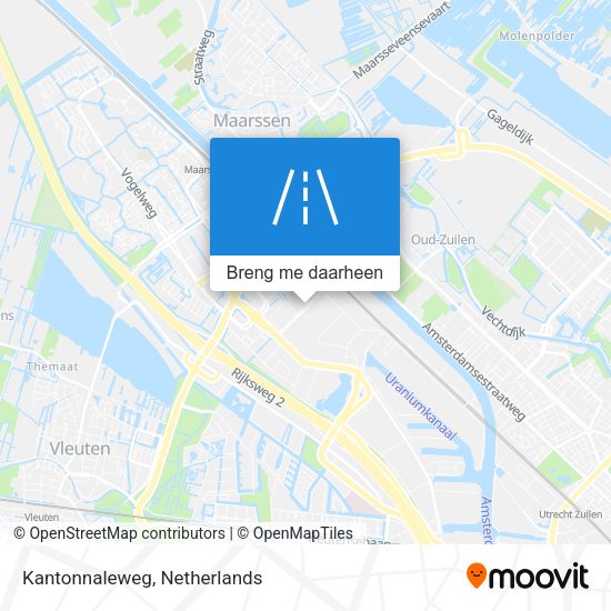 Kantonnaleweg kaart