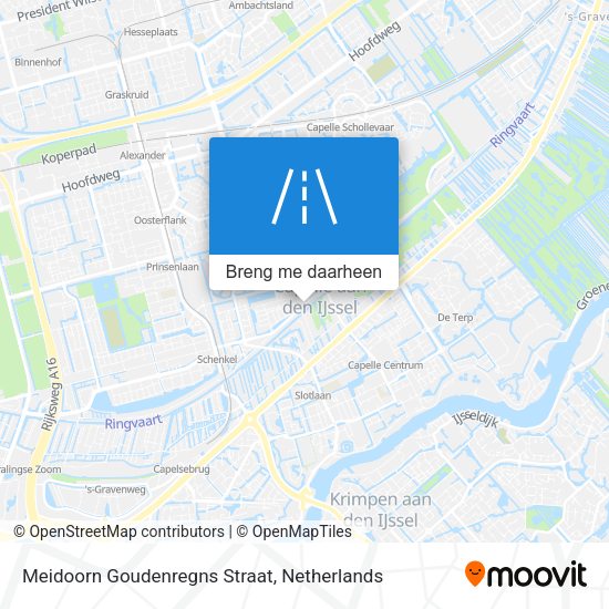 Meidoorn Goudenregns Straat kaart