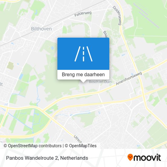 Panbos Wandelroute 2 kaart