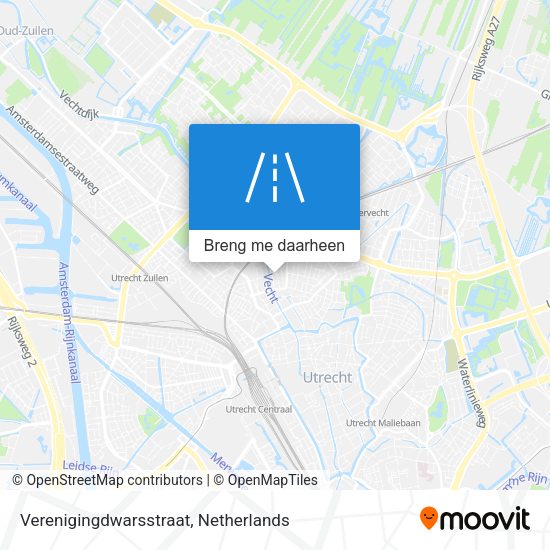Verenigingdwarsstraat kaart