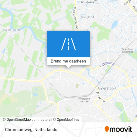 Chromiumweg kaart