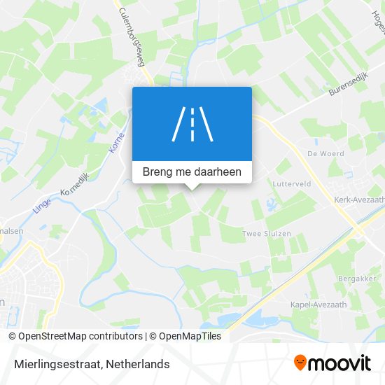 Mierlingsestraat kaart