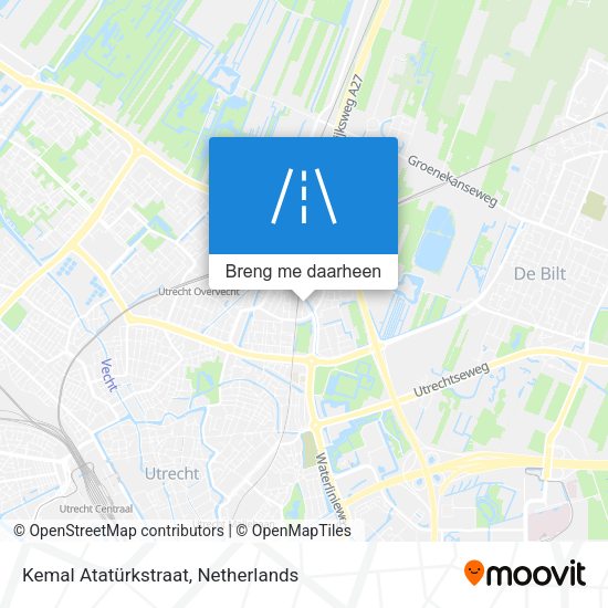 Kemal Atatürkstraat kaart