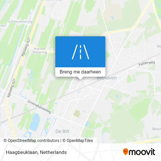 Haagbeuklaan kaart