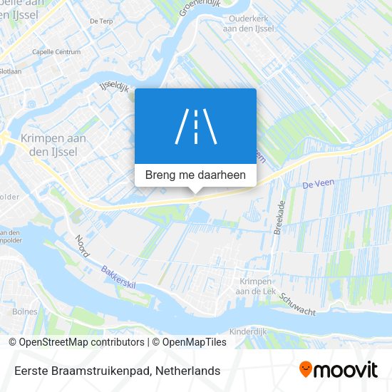 Eerste Braamstruikenpad kaart