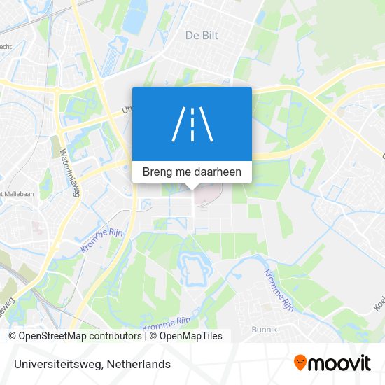 Universiteitsweg kaart