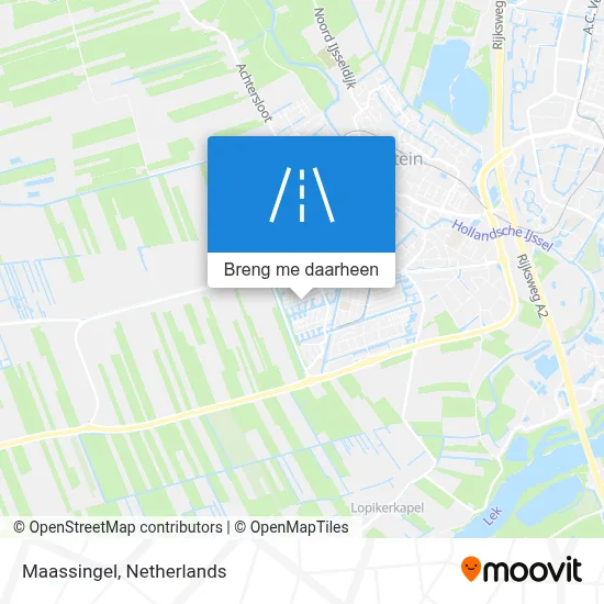 Maassingel kaart