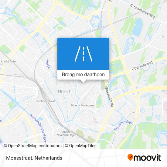 Moesstraat kaart