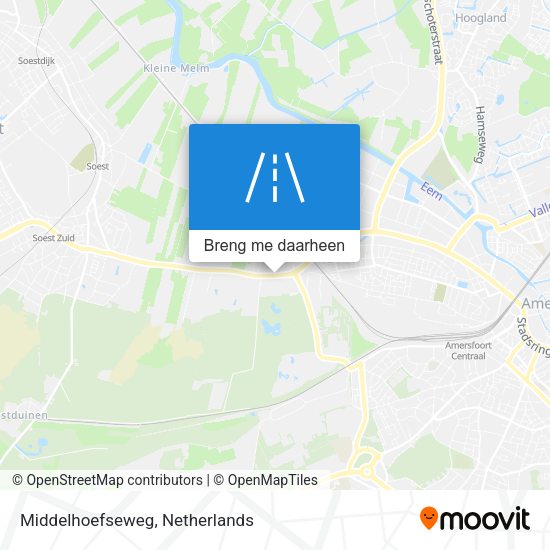 Middelhoefseweg kaart