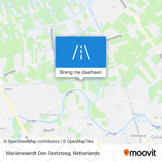Mariënwaerdt Den Oeststeeg kaart