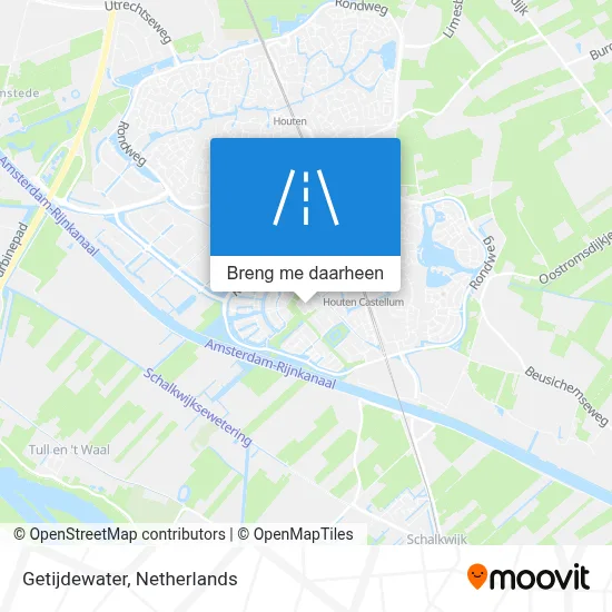 Getijdewater kaart