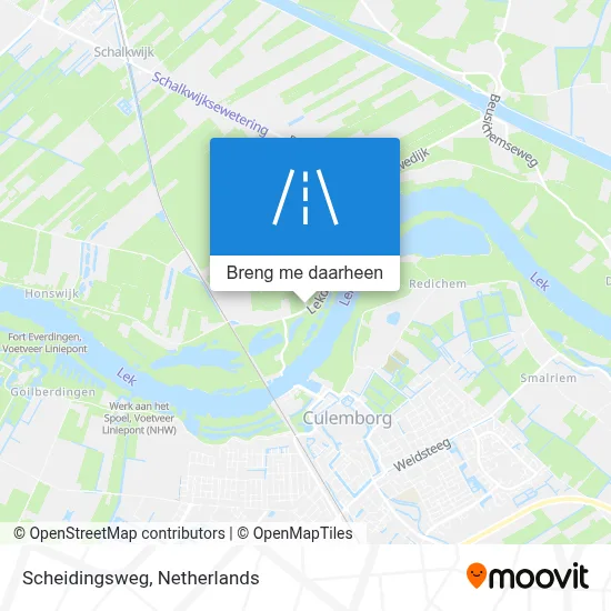 Scheidingsweg kaart