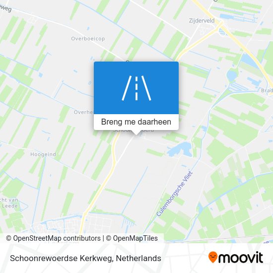 Schoonrewoerdse Kerkweg kaart