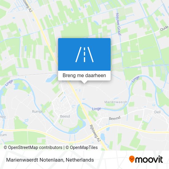 Marienwaerdt Notenlaan kaart