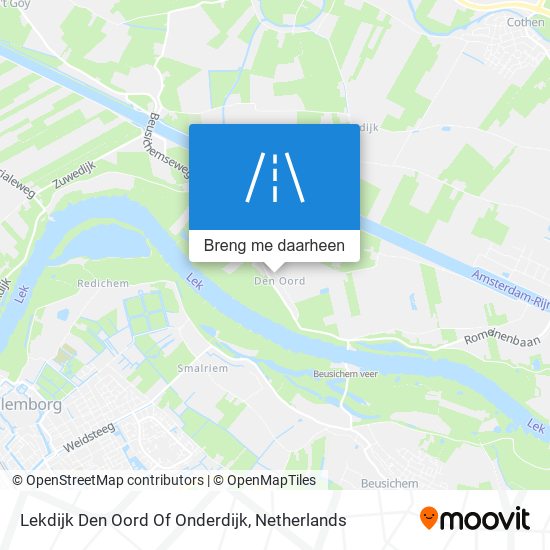 Lekdijk Den Oord Of Onderdijk kaart
