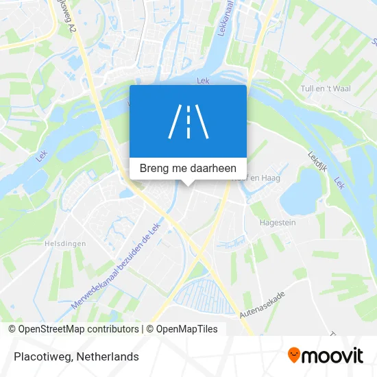 Placotiweg kaart