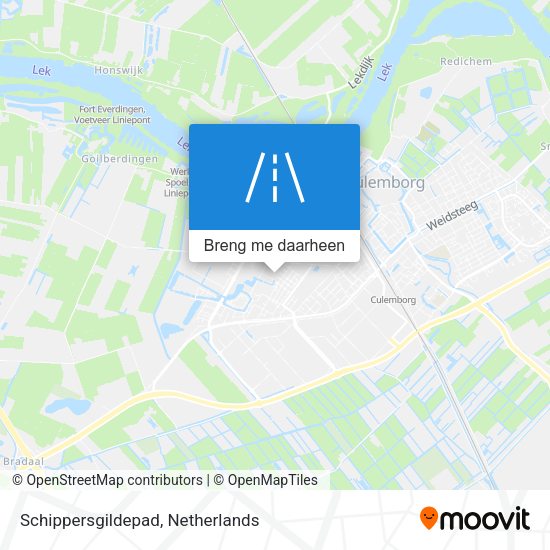 Schippersgildepad kaart
