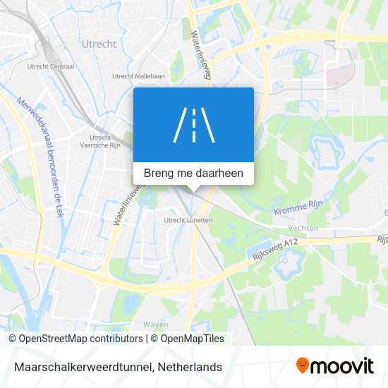Maarschalkerweerdtunnel kaart