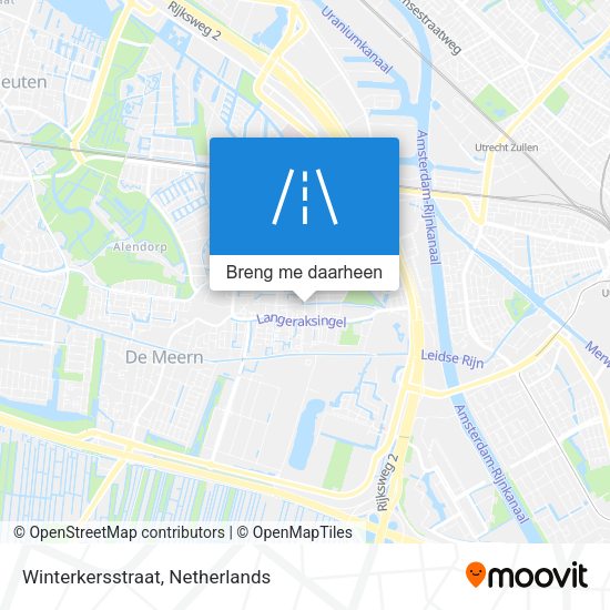 Winterkersstraat kaart