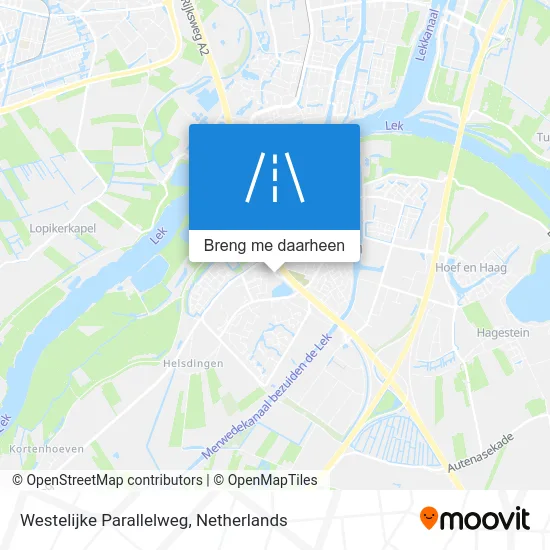 Westelijke Parallelweg kaart