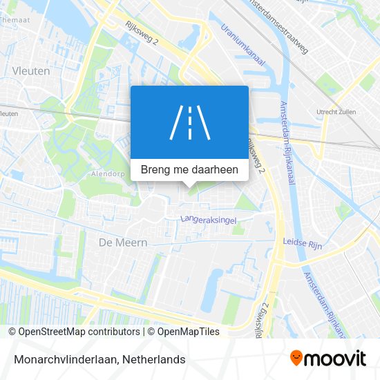 Monarchvlinderlaan kaart