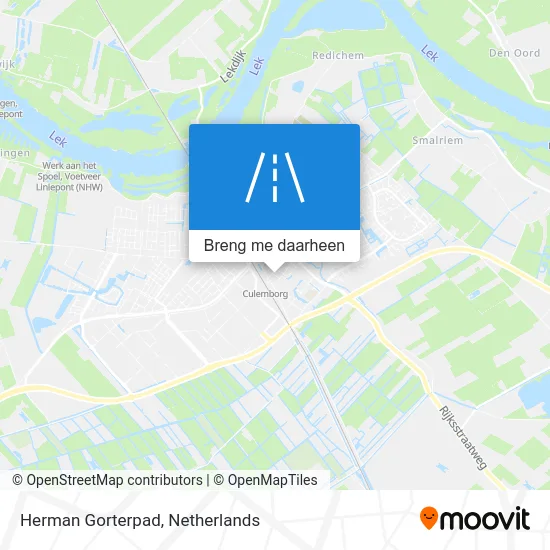 Herman Gorterpad kaart