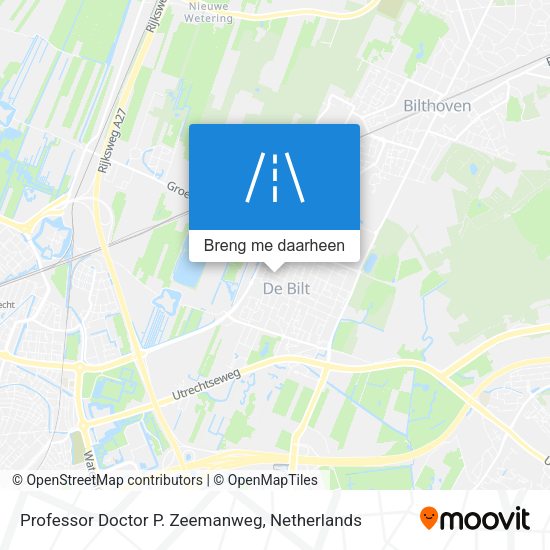 Professor Doctor P. Zeemanweg kaart