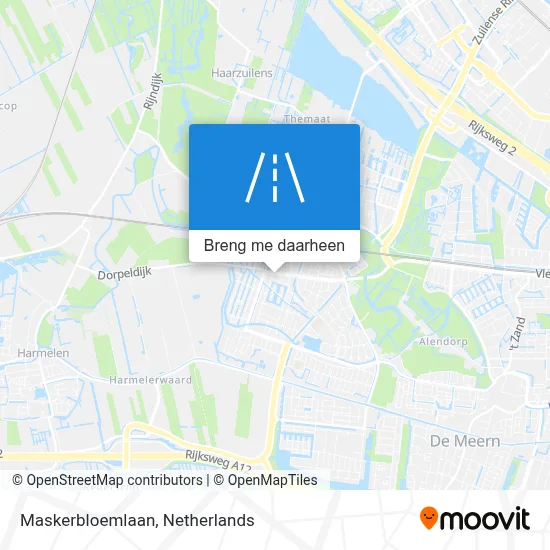 Maskerbloemlaan kaart